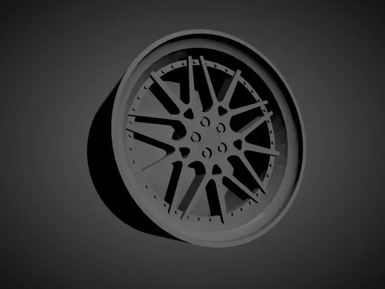 Forgiato Maglia scalable and Printable rim 3D print model_0