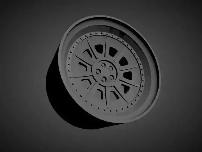 Forgiato FV4 scalable and Printable rim 3D print model