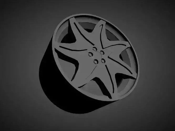 Forgiato Fiorito scalable and Printable rim 3D print model