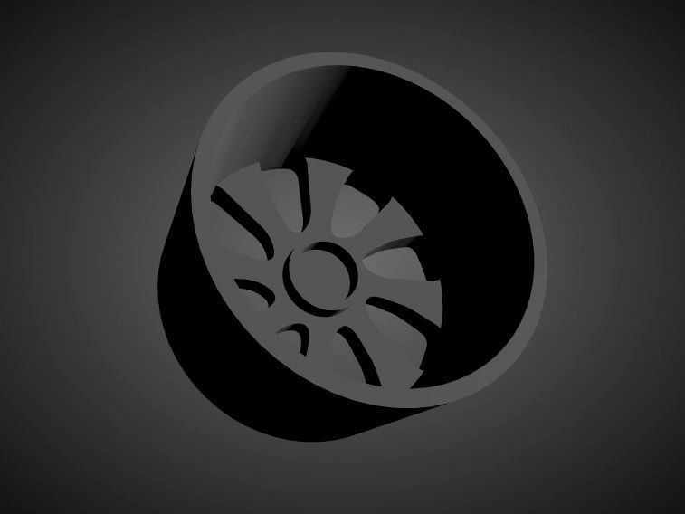 Forgiato Bullone scalable and Printable rim 3D print model_1