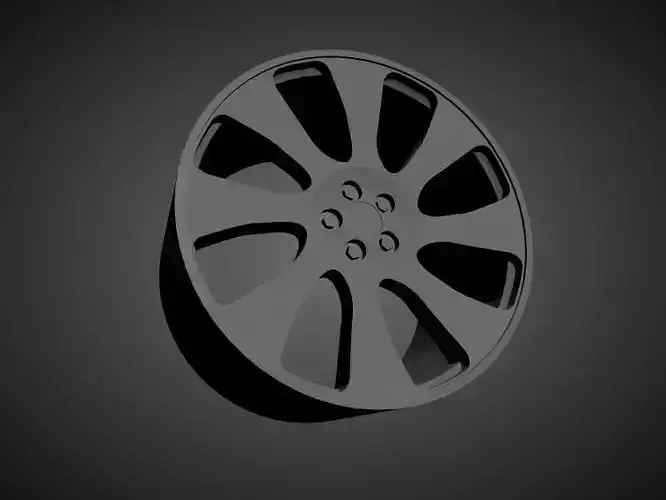 Forgiato Bullone scalable and Printable rim 3D print model