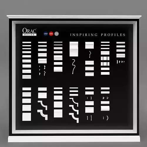 Collection of moldings and baseboards profiles from Orac Decor 3D model
