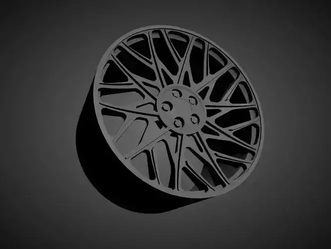 Forgiato Blocco scalable and Printable rim 3D print model