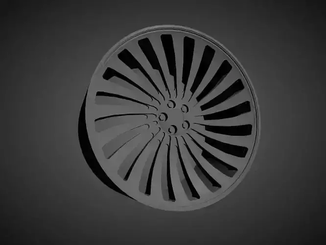 Forgiato Autonomo scalable and Printable rim 3D print model