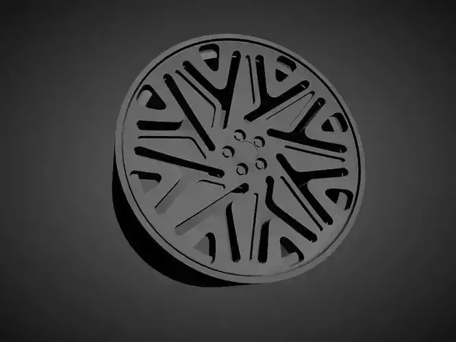 Forgiato Attivo scalable and Printable rim 3D print model