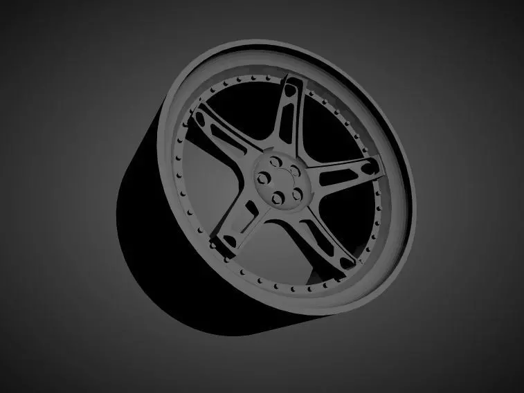 Forgiato Affilato scalable and Printable rim 3D print model_0