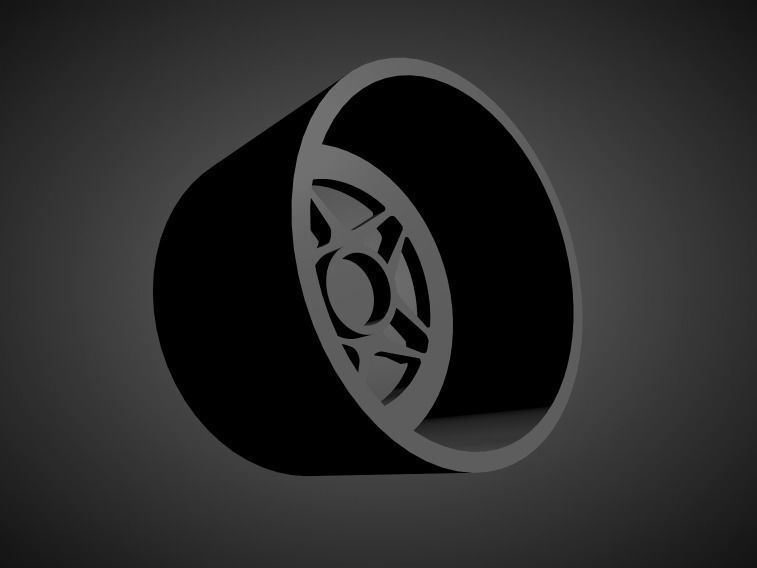 Fifteen52 Penta scalable and Printable rim 3D print model_1