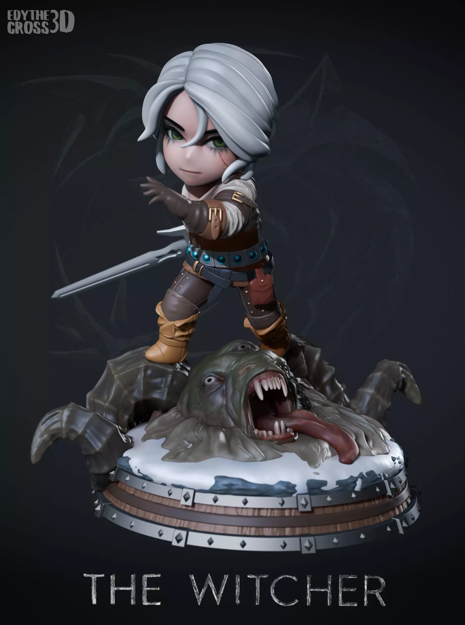 Ciri - Witcher 3D print model_0