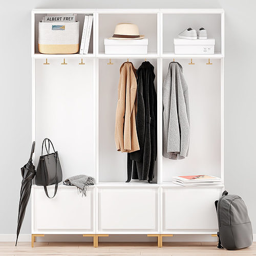 West Elm Nolan entryway set 3D model