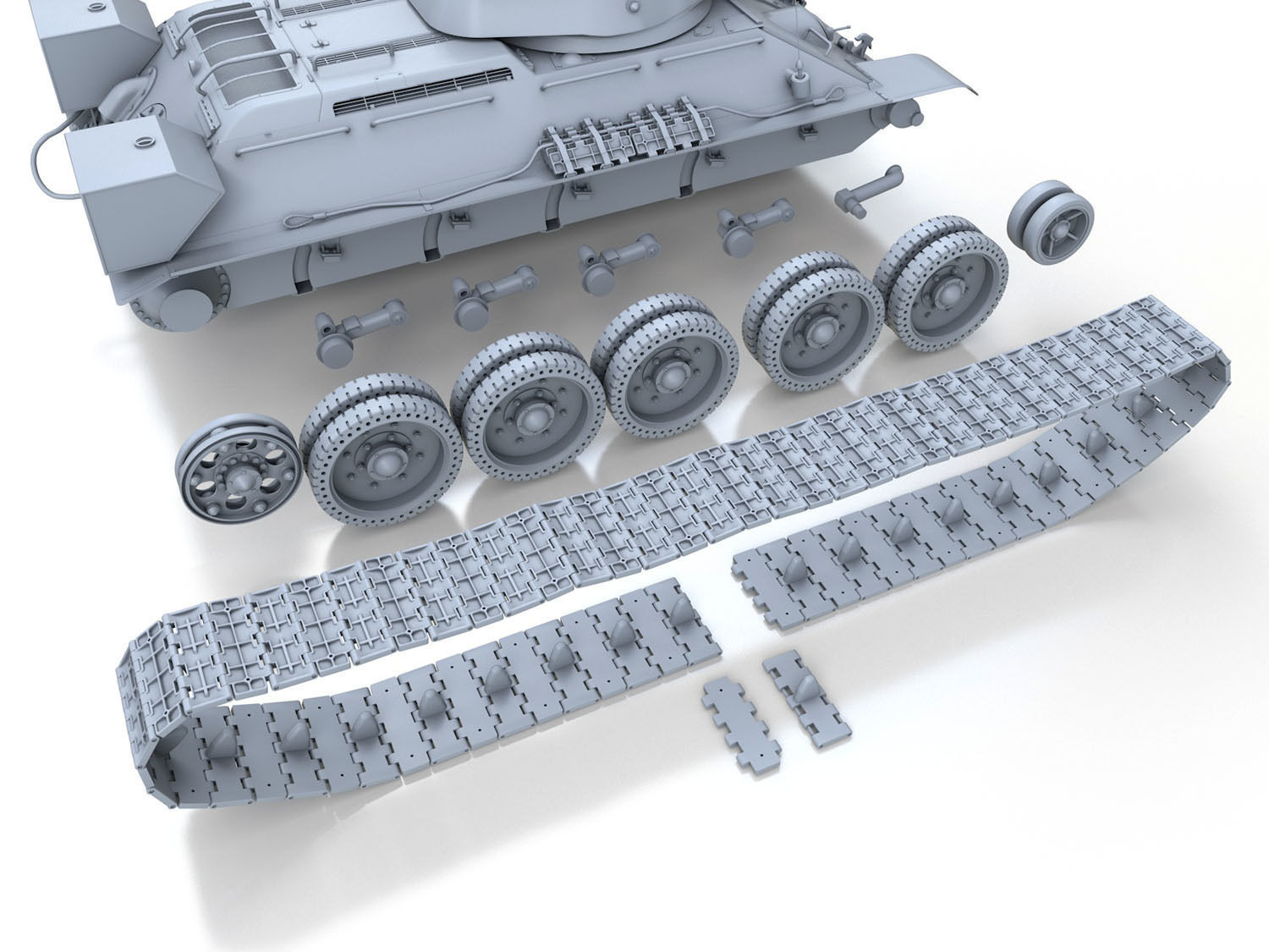 T-34-76 - Model 1942 - Factory 112 - Soviet Medium Tank  3D model_9