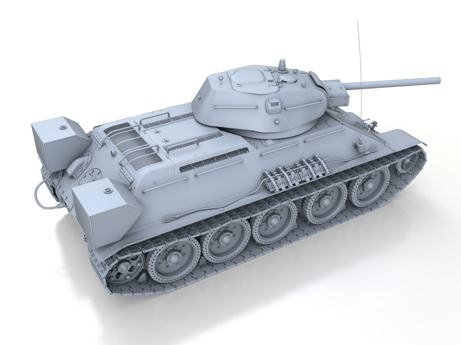 T-34-76 - Model 1942 - Factory 112 - Soviet Medium Tank  3D model_5