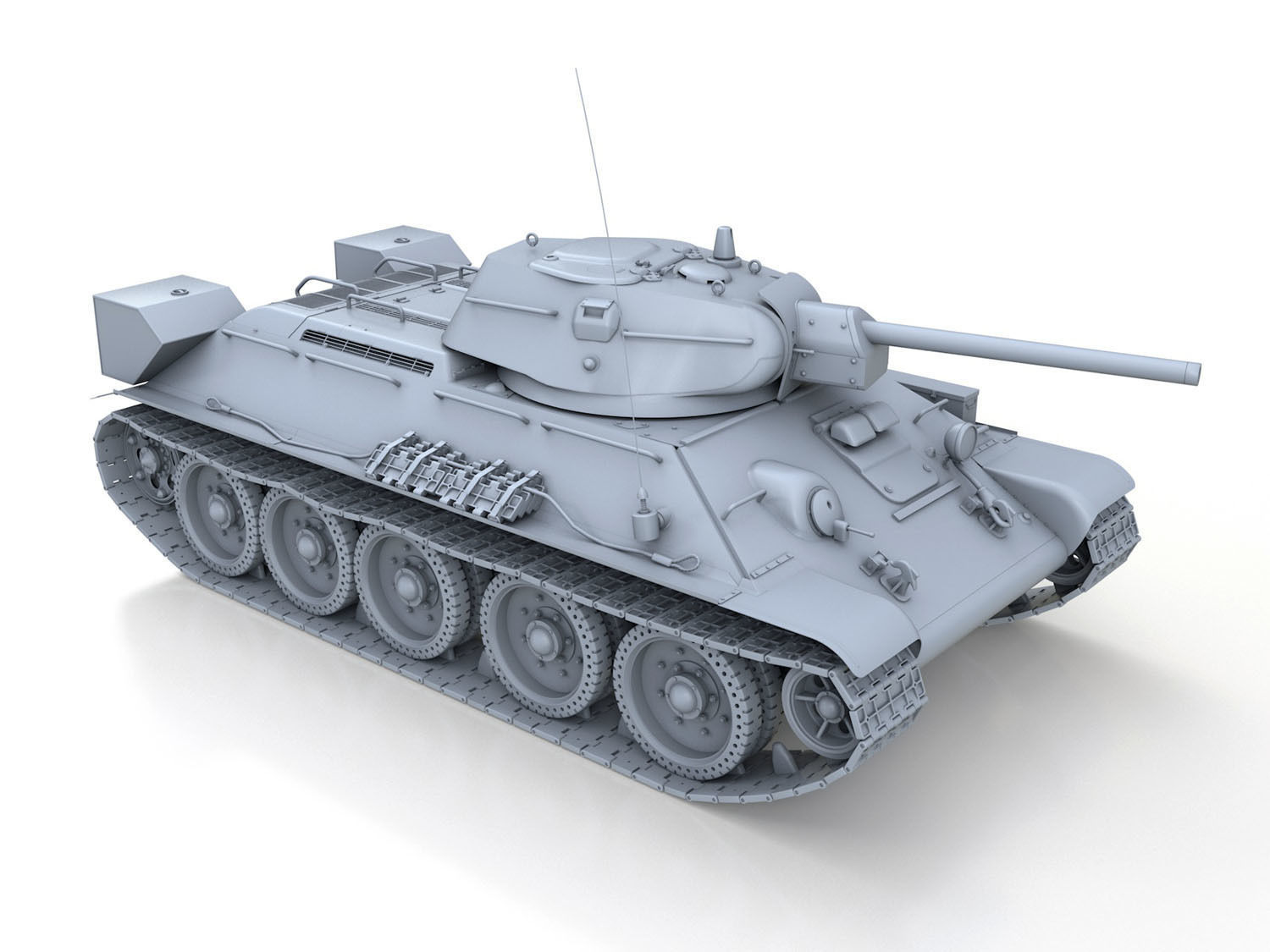 T-34-76 - Model 1942 - Factory 112 - Soviet Medium Tank  3D model_7