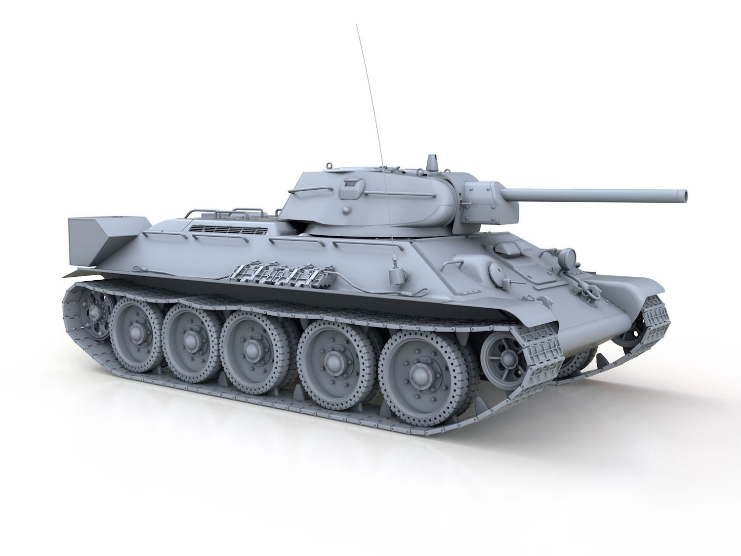 T-34-76 - Model 1942 - Factory 112 - Soviet Medium Tank  3D model_6