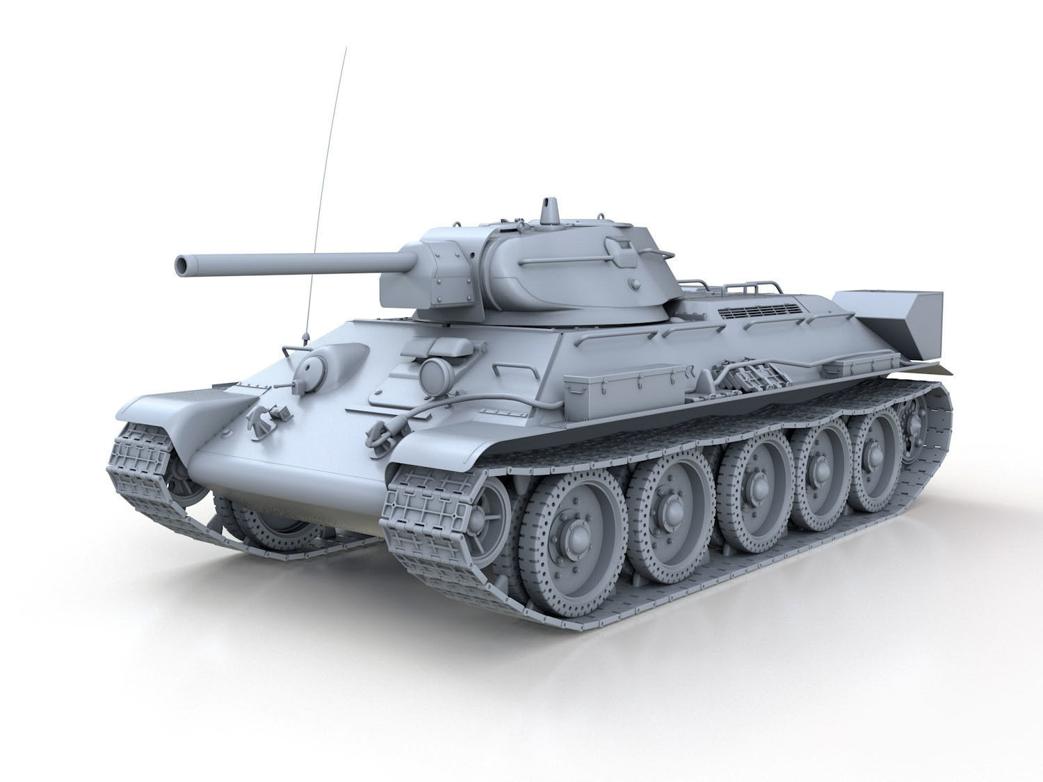 T-34-76 - Model 1942 - Factory 112 - Soviet Medium Tank  3D model_1
