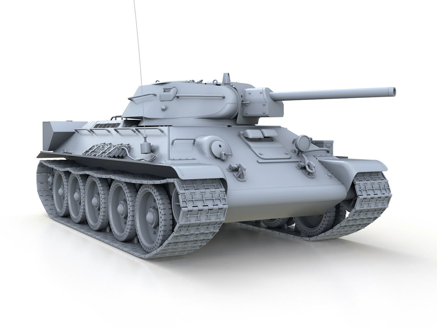 T-34-76 - Model 1942 - Factory 112 - Soviet Medium Tank  3D model_8