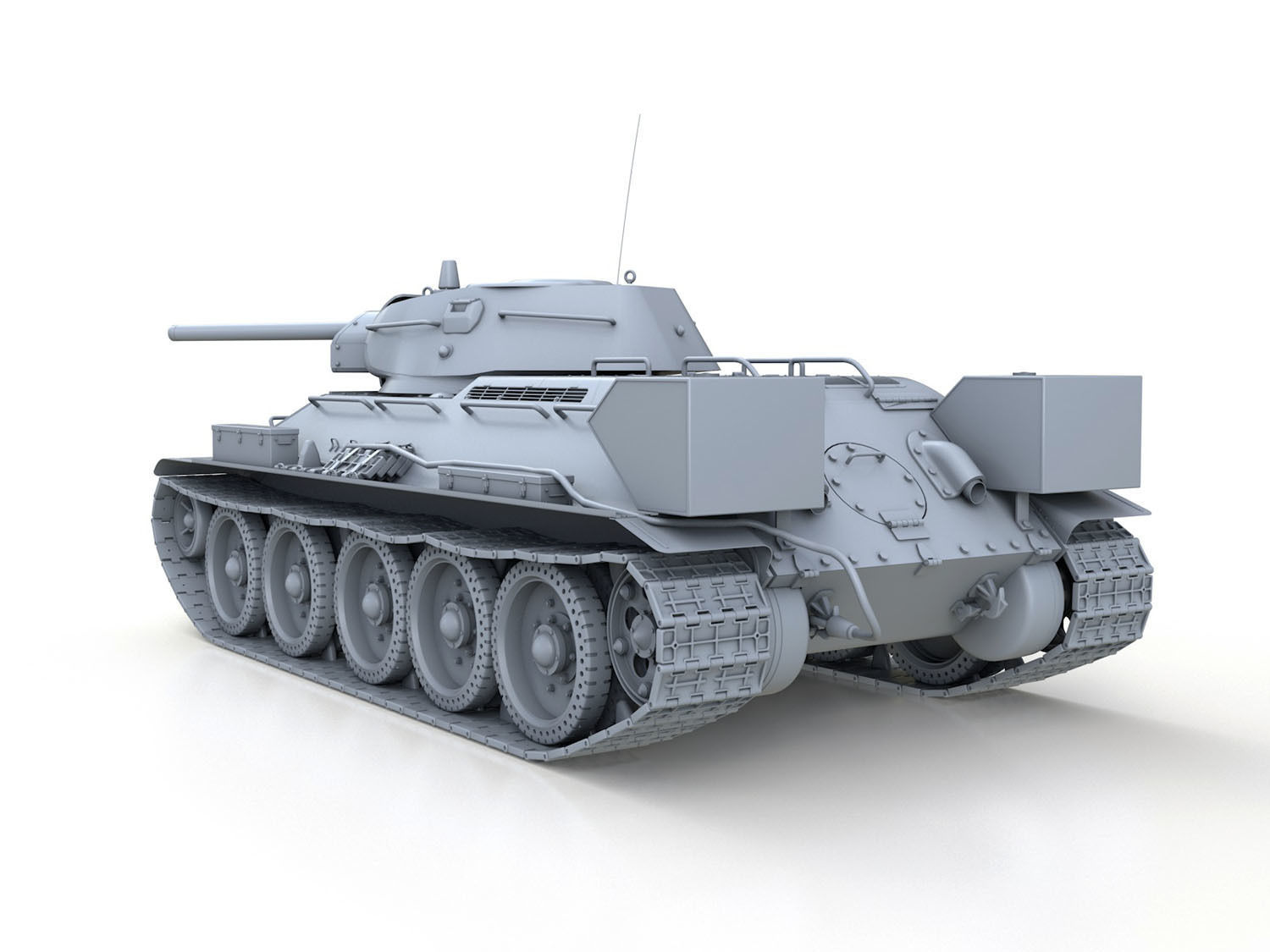 T-34-76 - Model 1942 - Factory 112 - Soviet Medium Tank  3D model_4