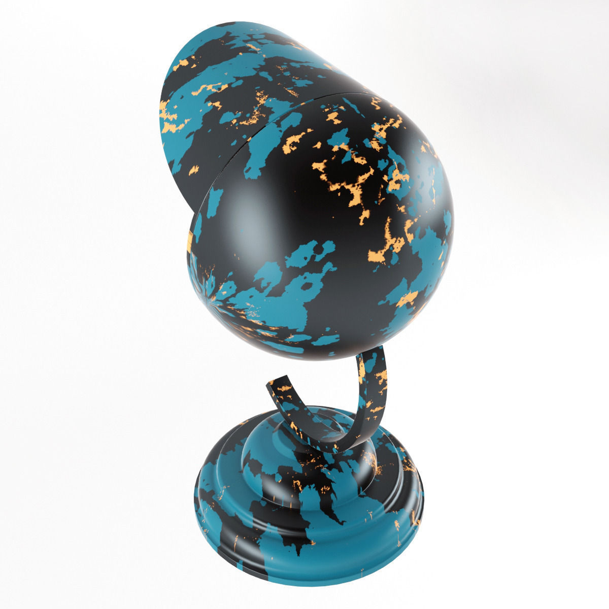 Kare Design Table Clock Scooter Light Blue 3D model_2