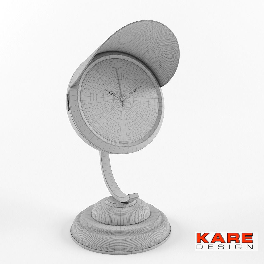 Kare Design Table Clock Scooter Light Blue 3D model_4