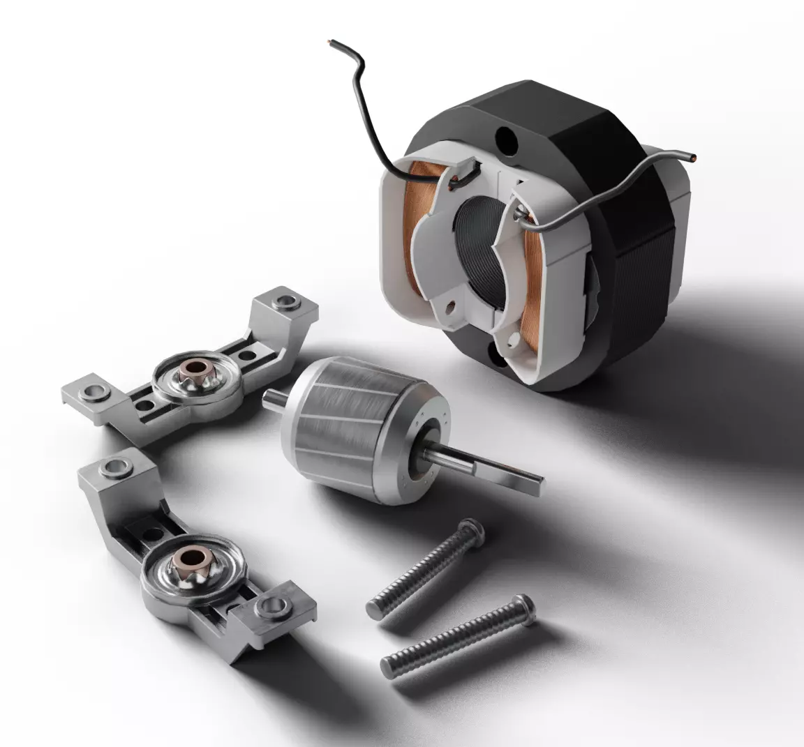 AC Electromotor Free 3D model