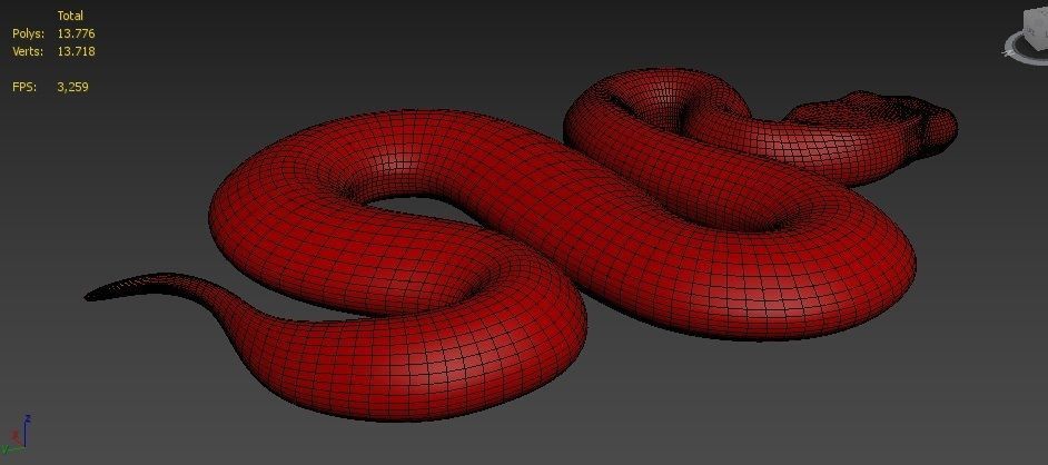 ball python STL 3D model_7