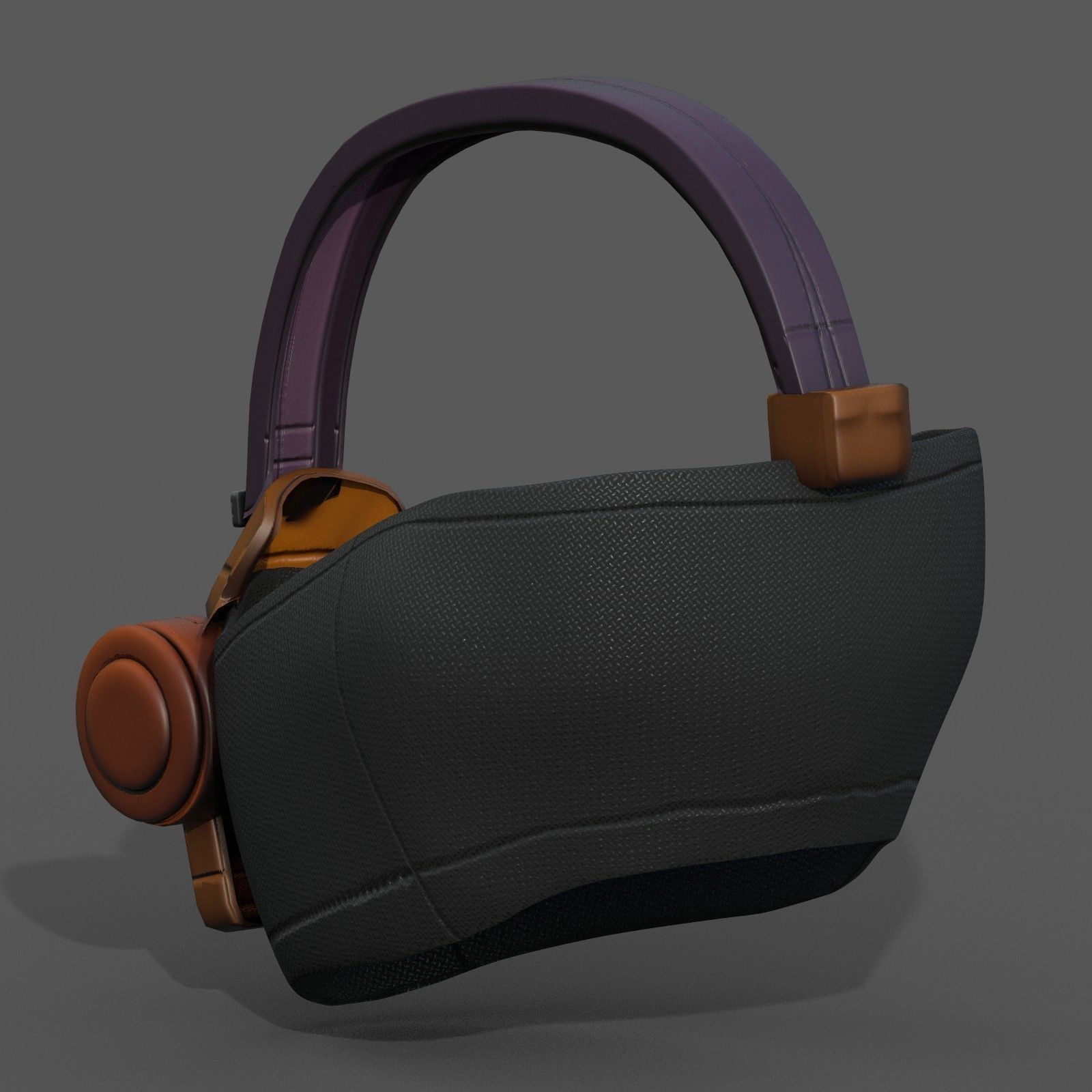 Gas mask helmet scifi futuristic space Low-poly 3D model_3