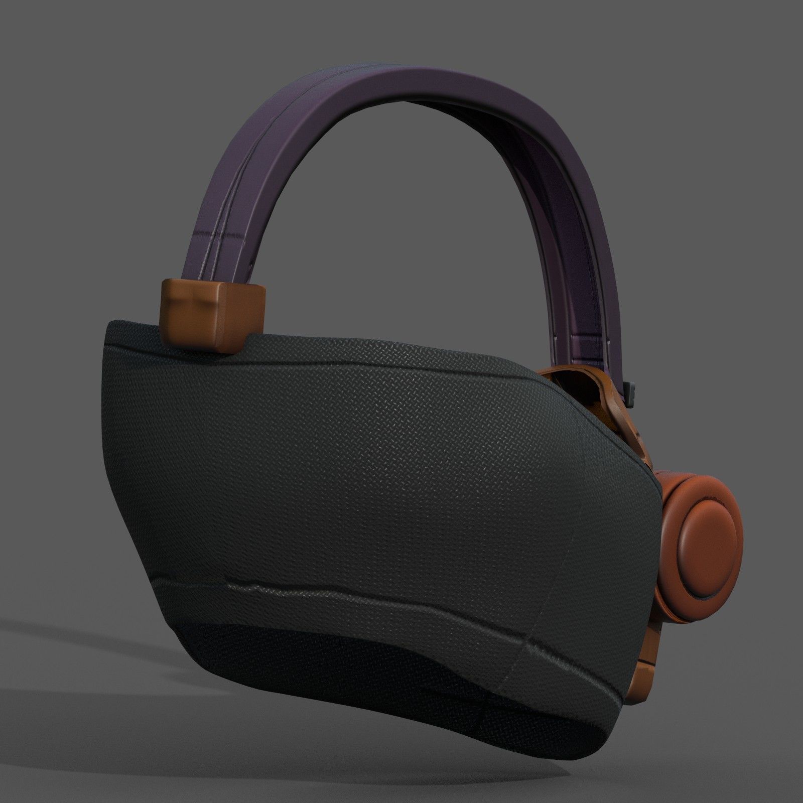 Gas mask helmet scifi futuristic space Low-poly 3D model_6