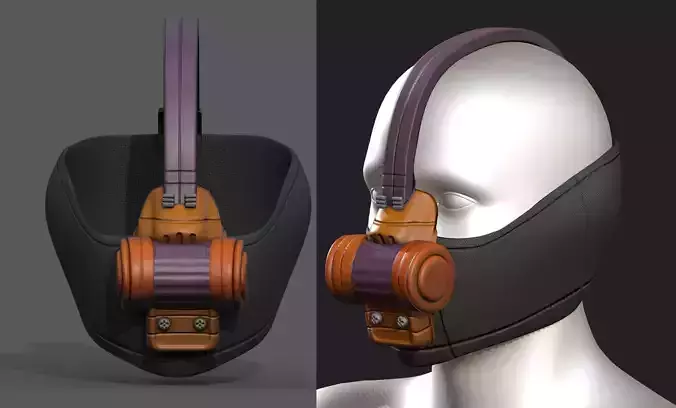 Gas mask helmet scifi futuristic space 