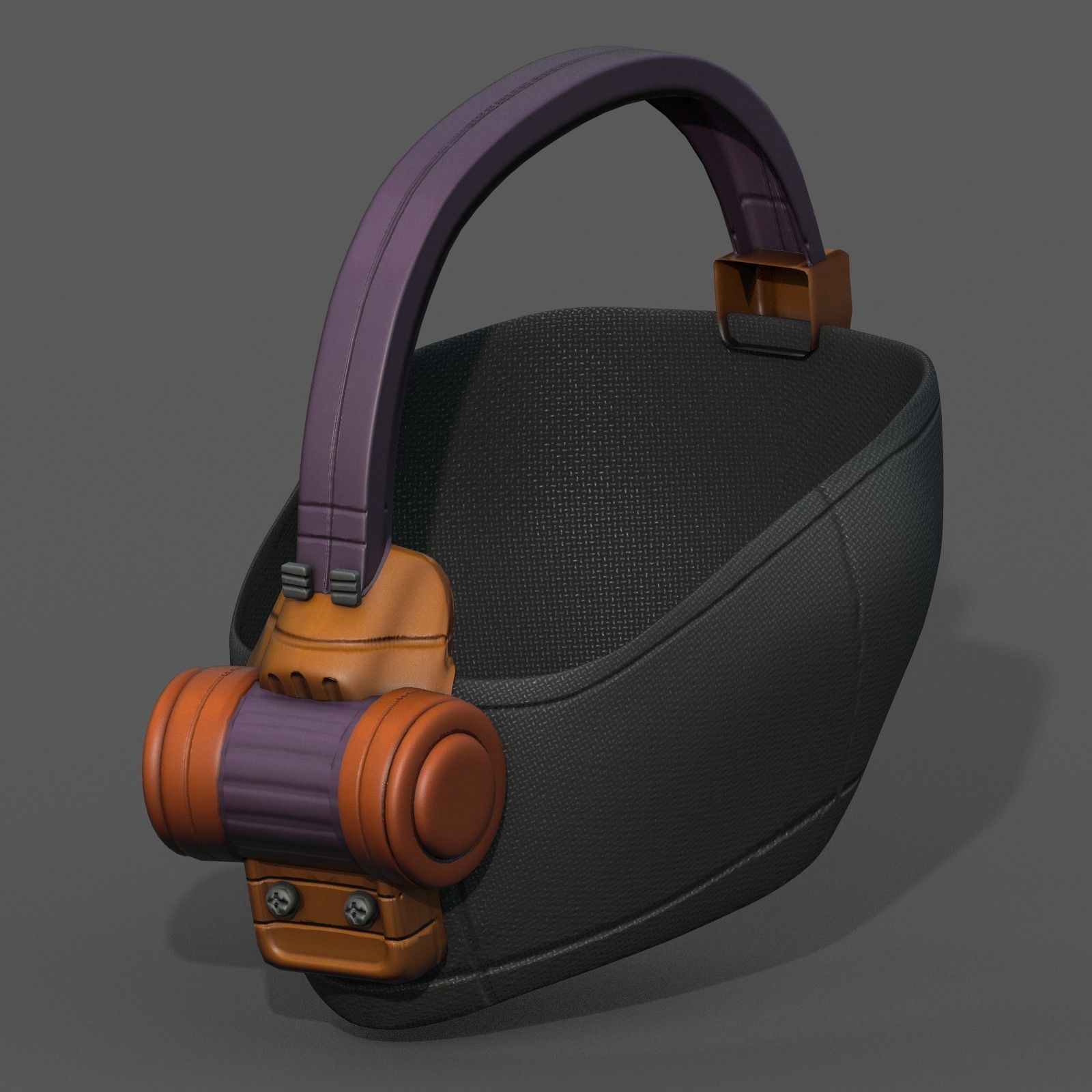 Gas mask helmet scifi futuristic space Low-poly 3D model_4