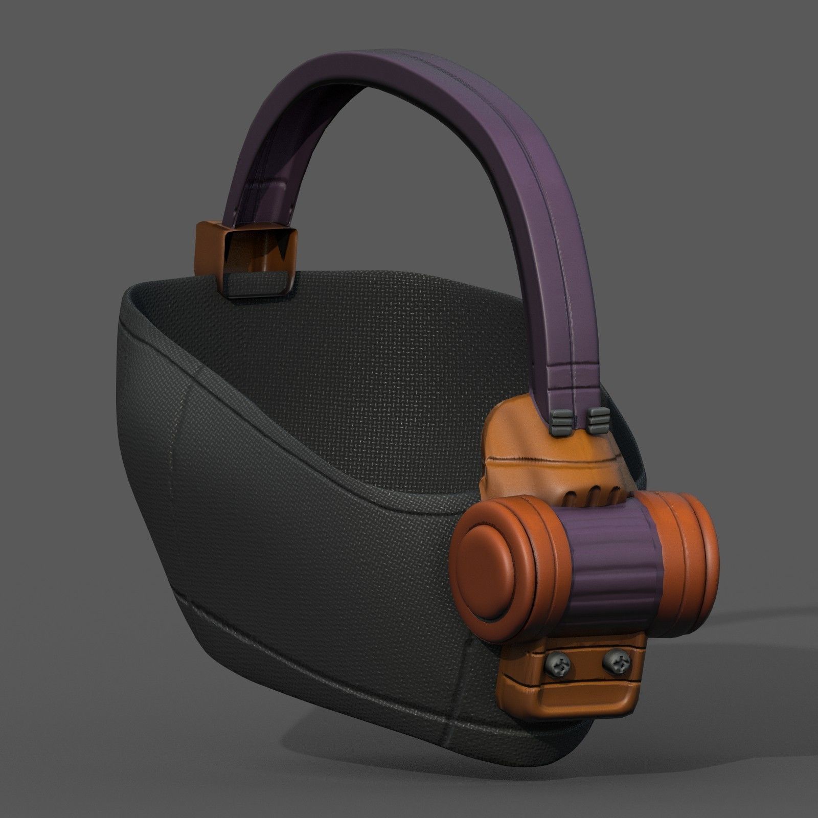 Gas mask helmet scifi futuristic space Low-poly 3D model_7