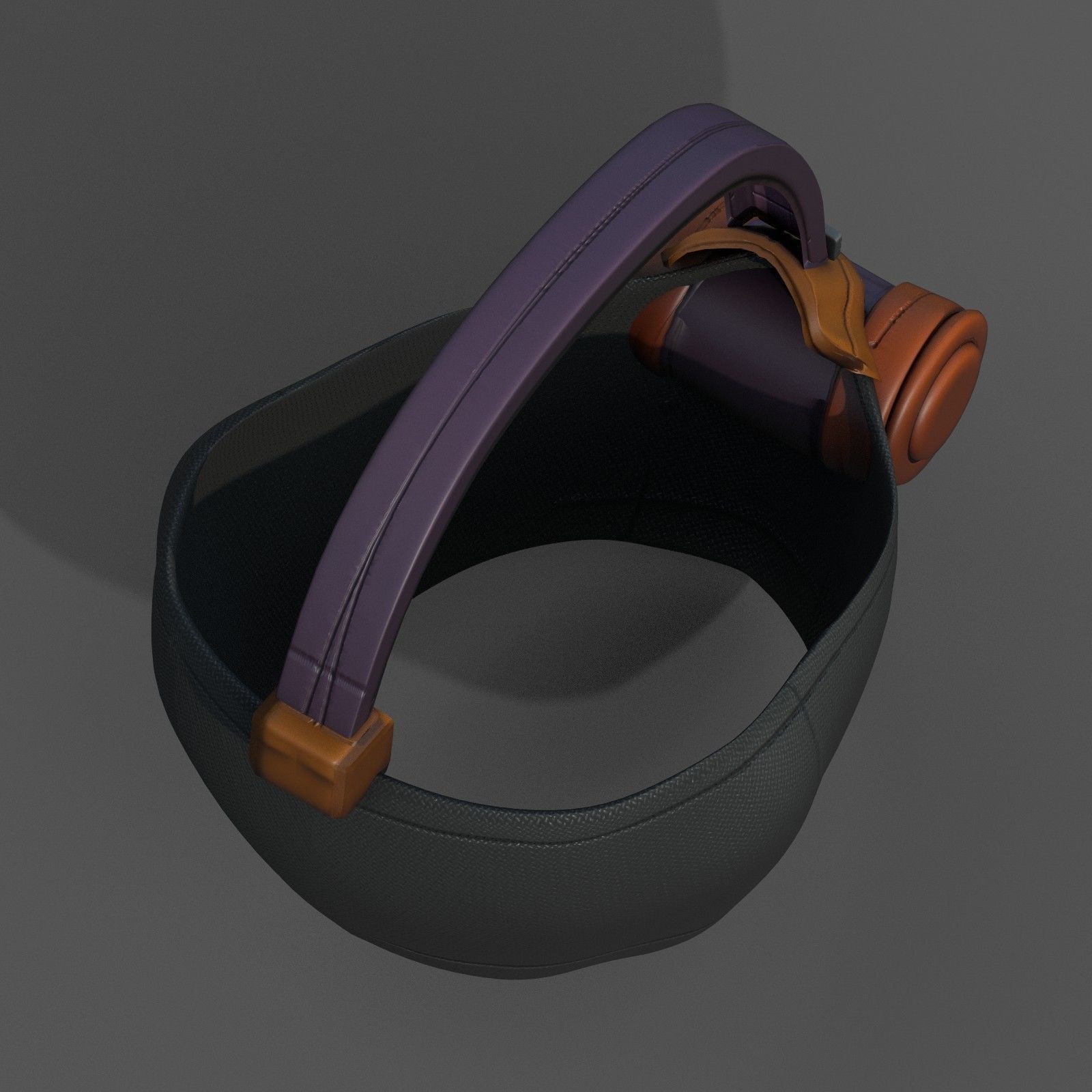 Gas mask helmet scifi futuristic space Low-poly 3D model_9