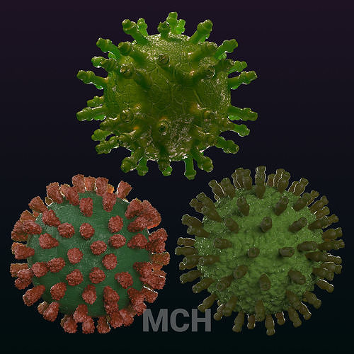virus pack 3D model