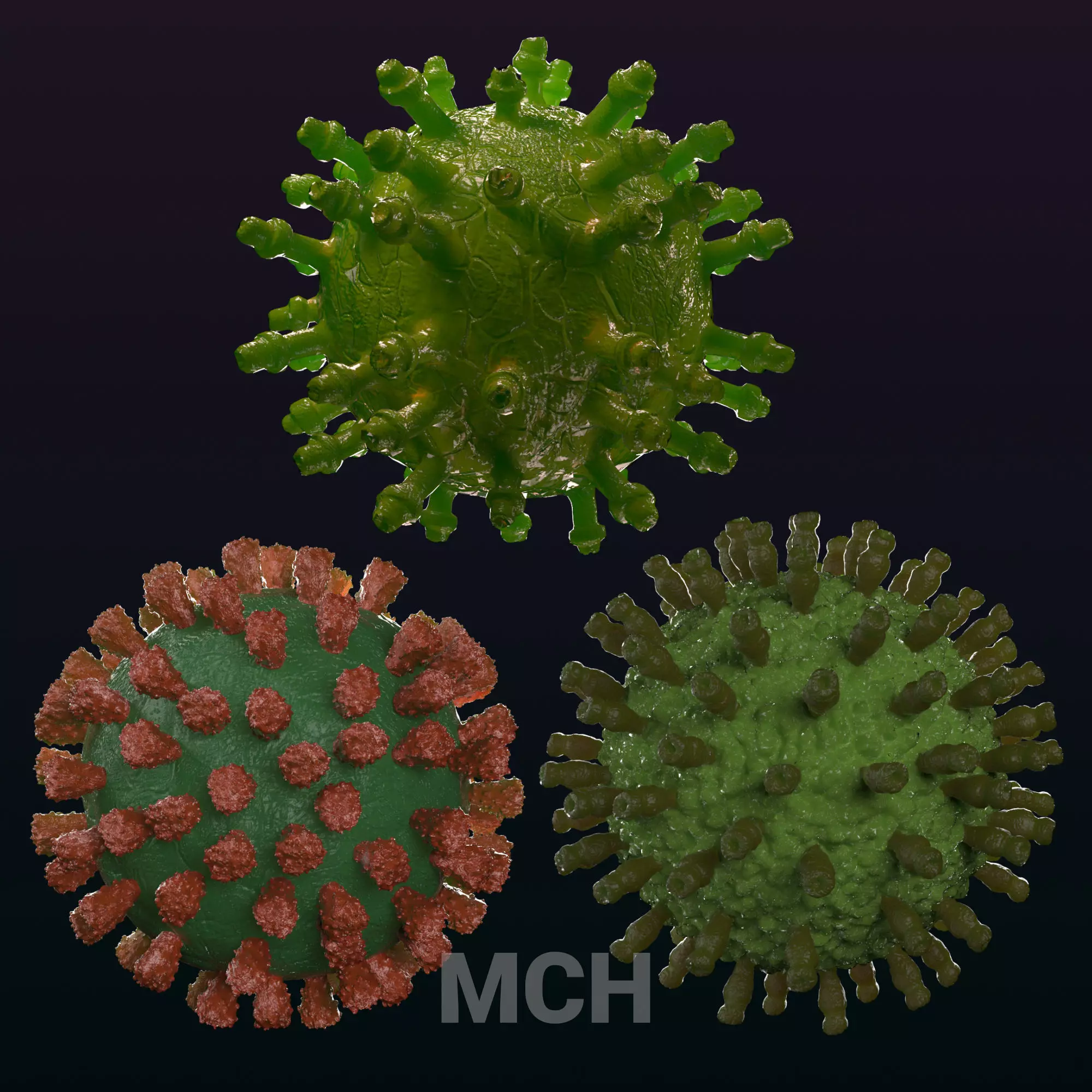 virus pack 3D model_0