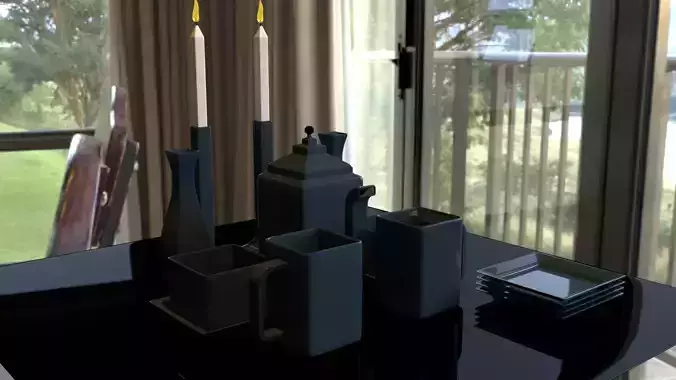 dinner tableware 3D model