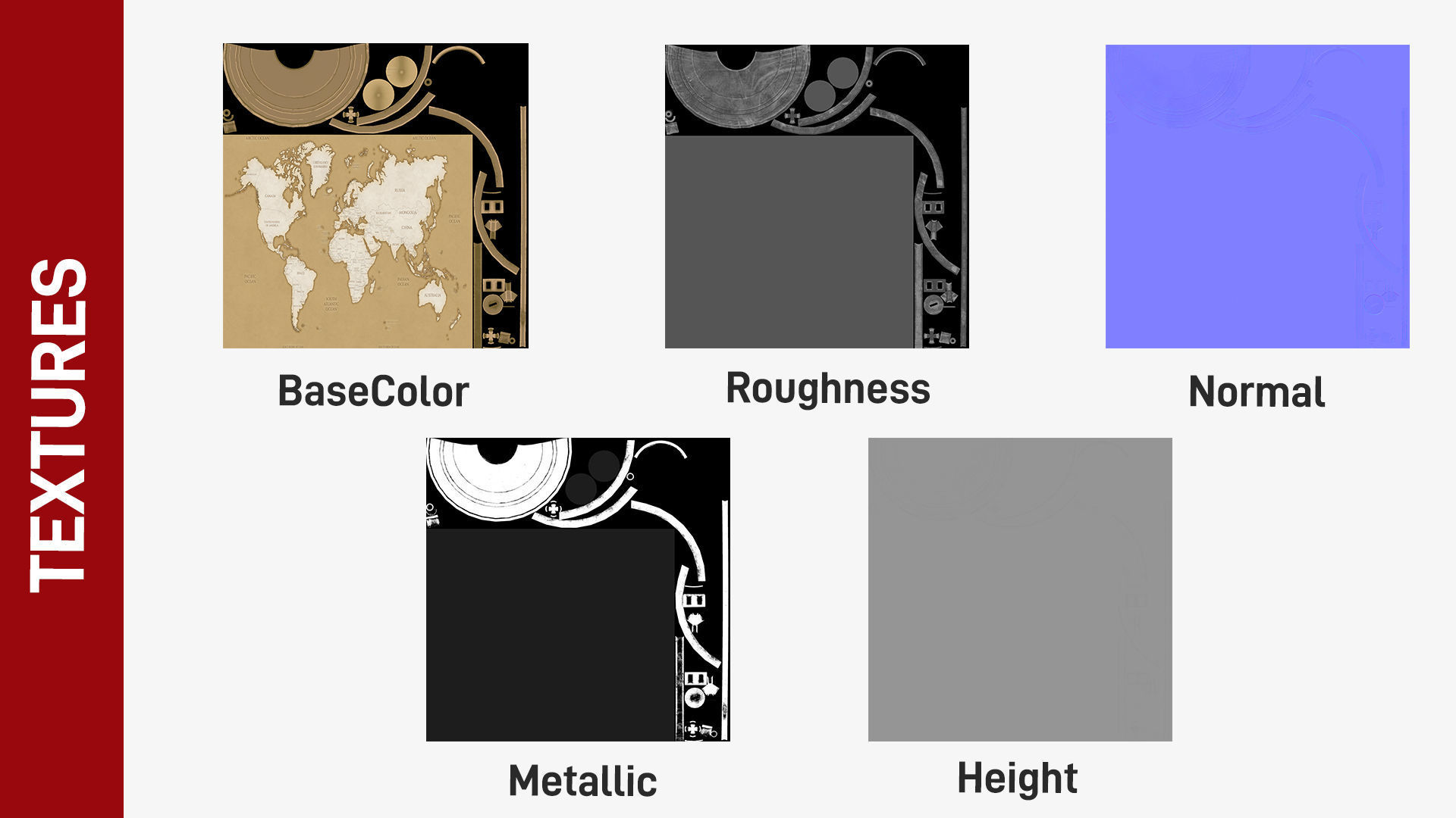 Globe gold Low-poly 3D model_10