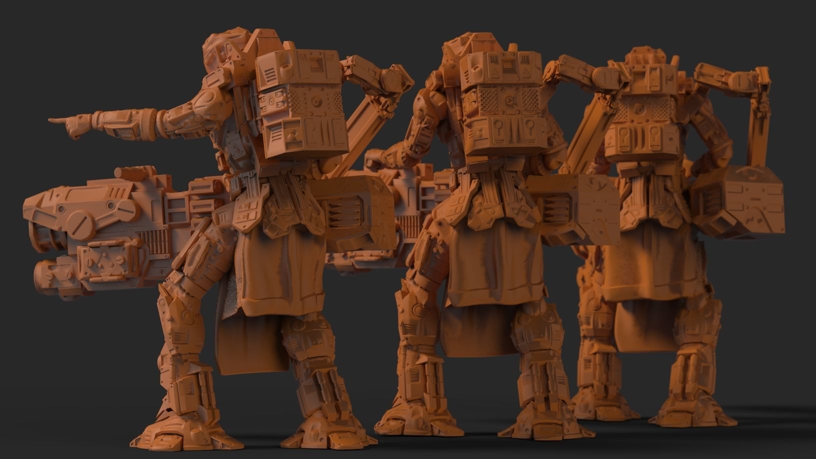 Battle Armor Chaingun minigun Infantry Squad 3D print model_7