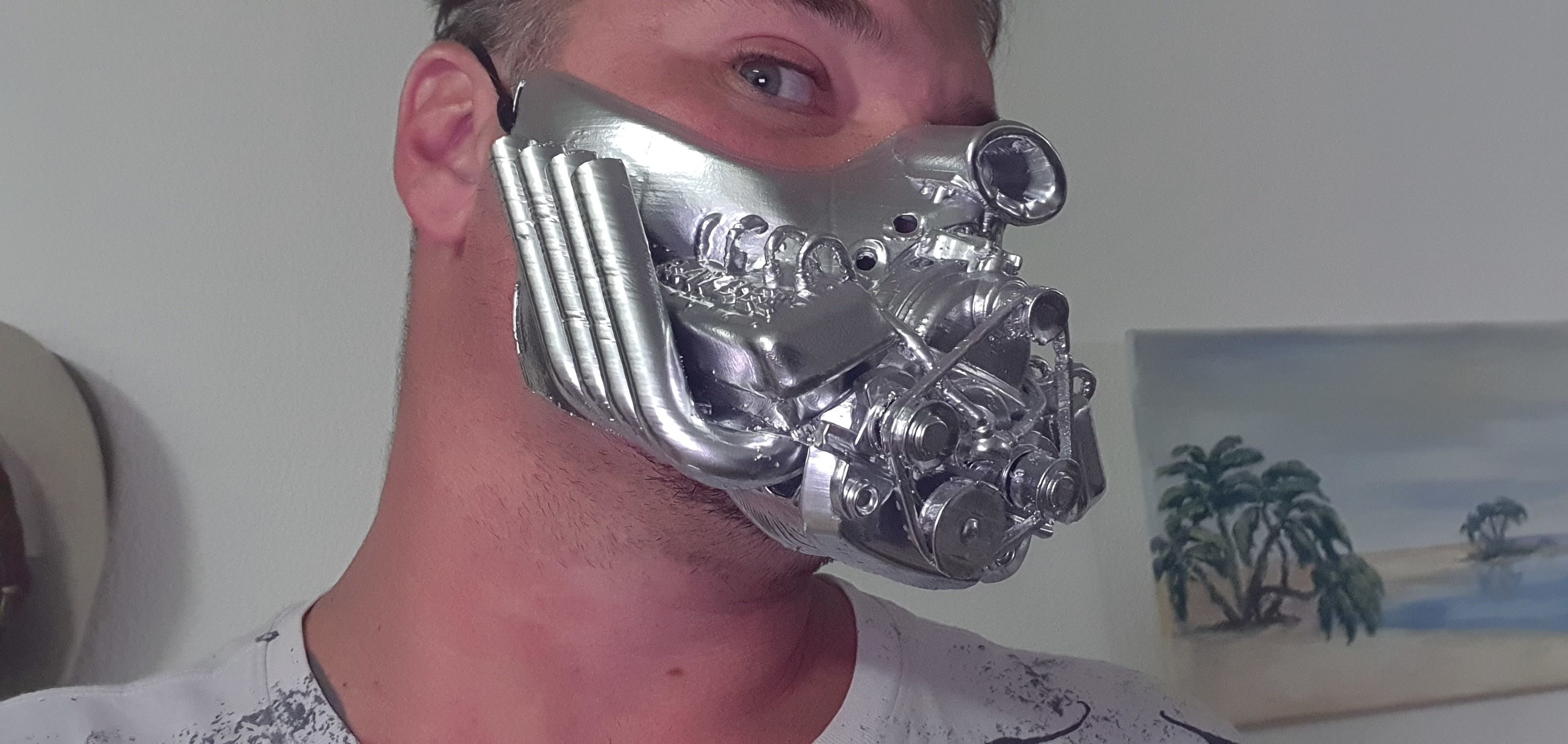 hotrod V8 facemask 3D print model_8