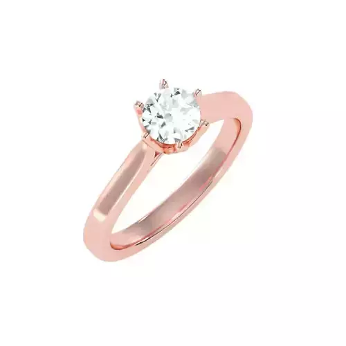 solitaire wedding engagement women ring 3dm stl render detail