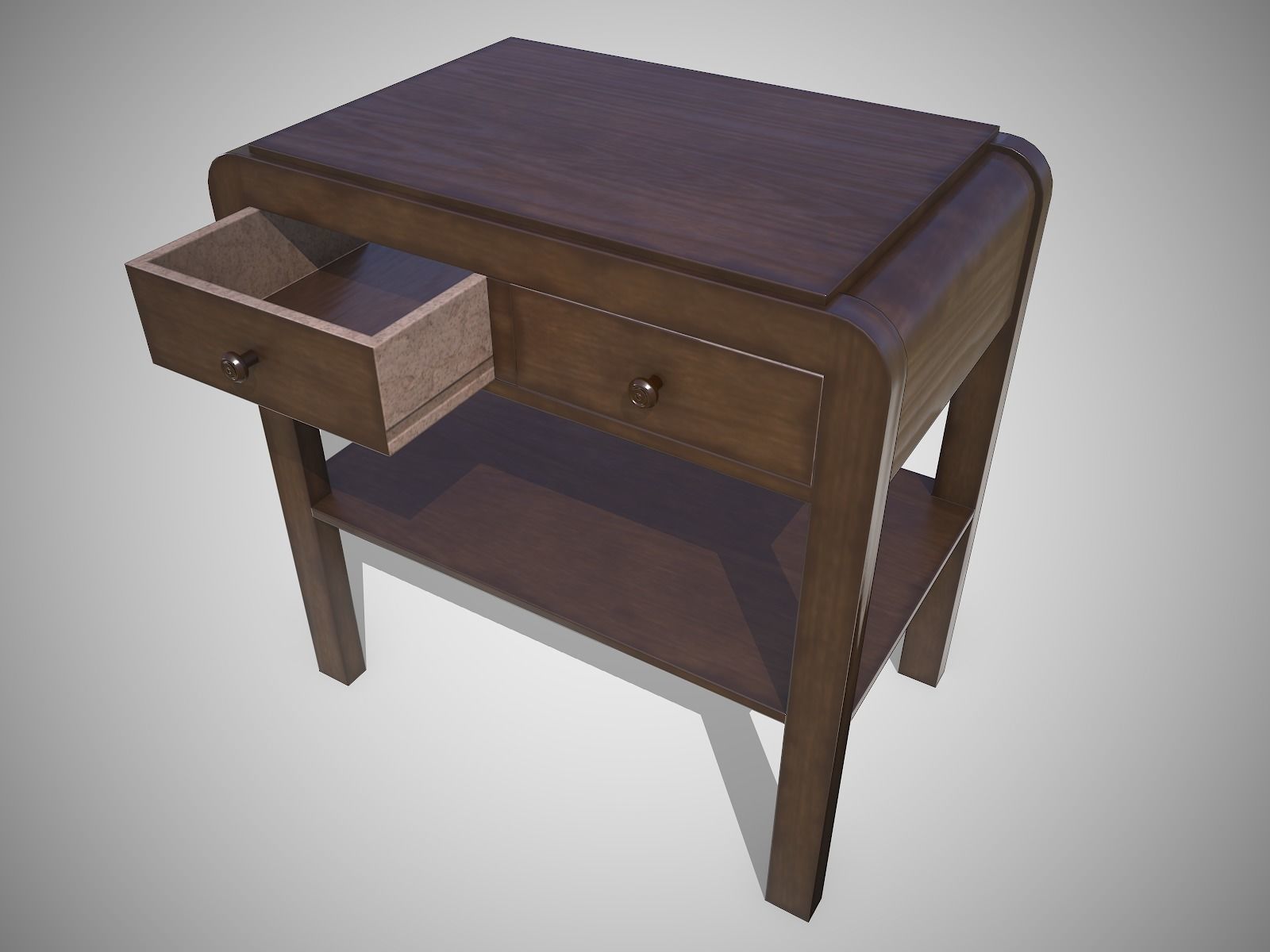 Retro Soviet TV Stand - Updated for 2021 Low-poly 3D model_8