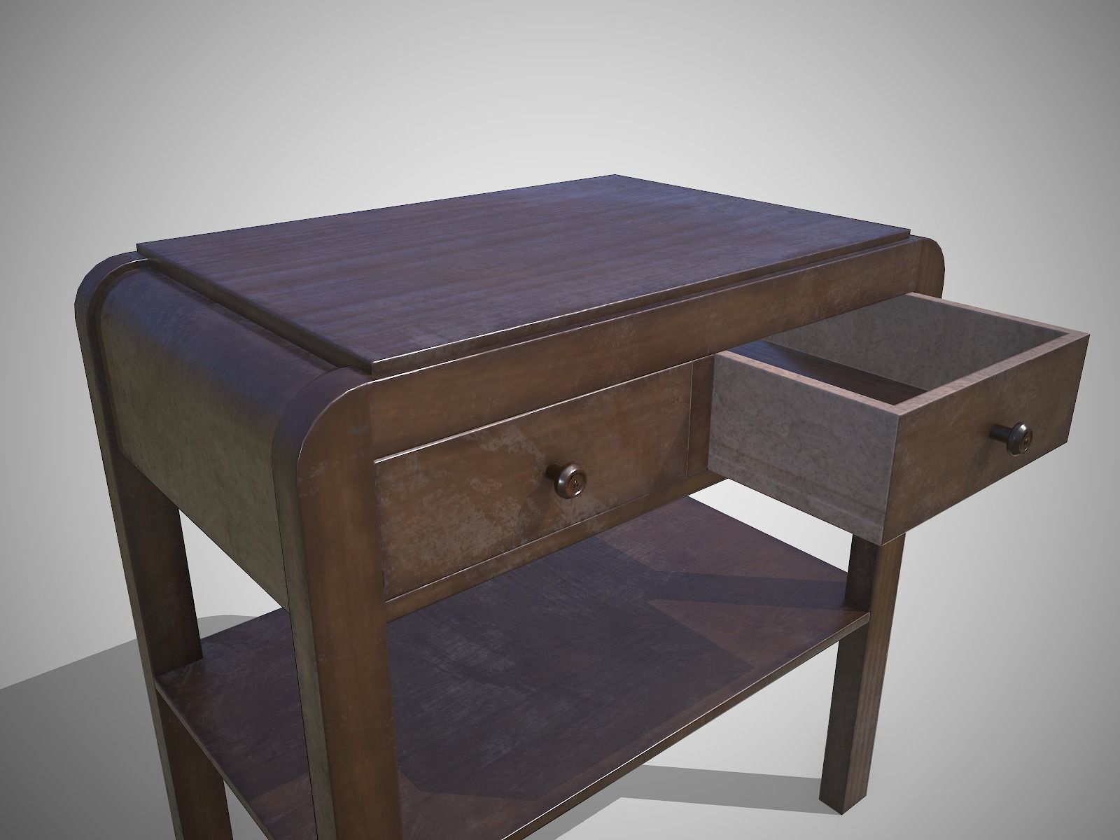 Retro Soviet TV Stand - Updated for 2021 Low-poly 3D model_5