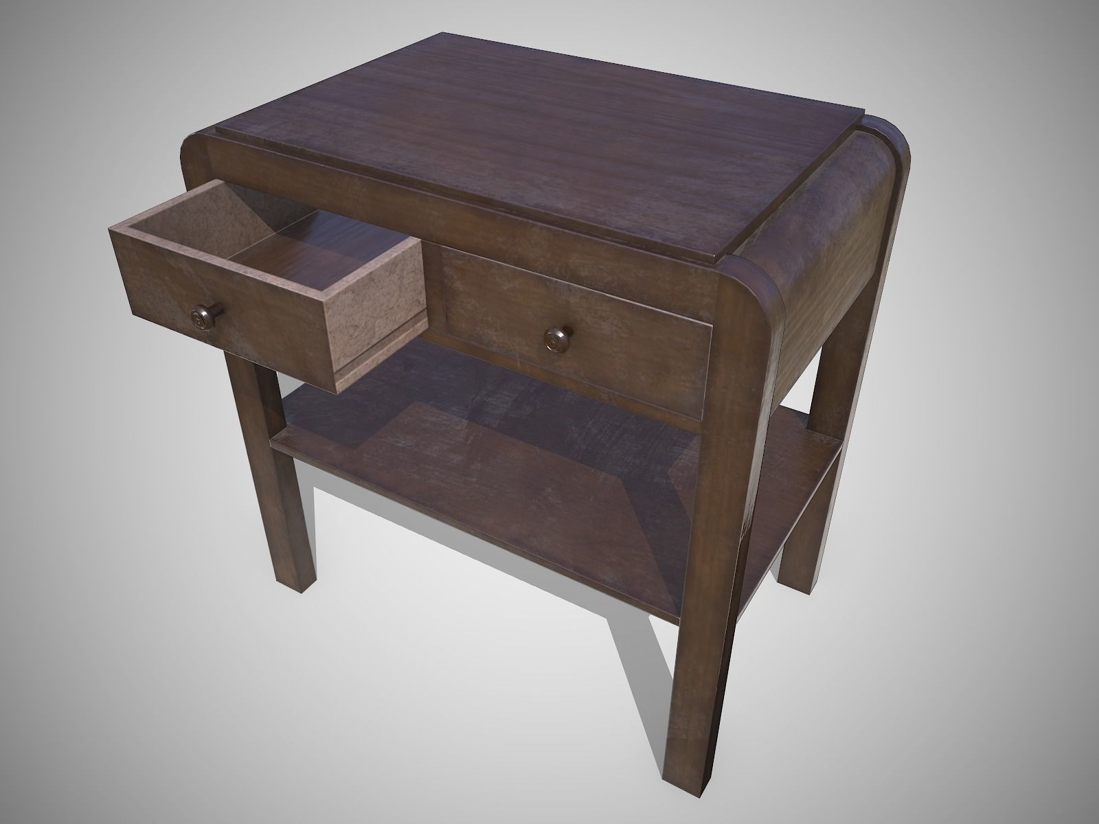 Retro Soviet TV Stand - Updated for 2021 Low-poly 3D model_9