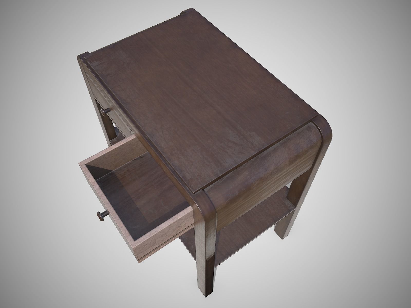 Retro Soviet TV Stand - Updated for 2021 Low-poly 3D model_4