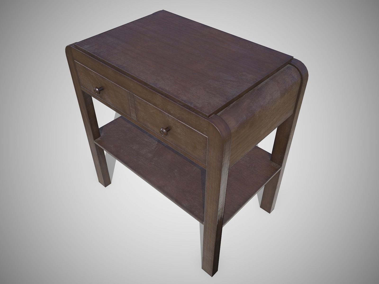 Retro Soviet TV Stand - Updated for 2021 Low-poly 3D model_2