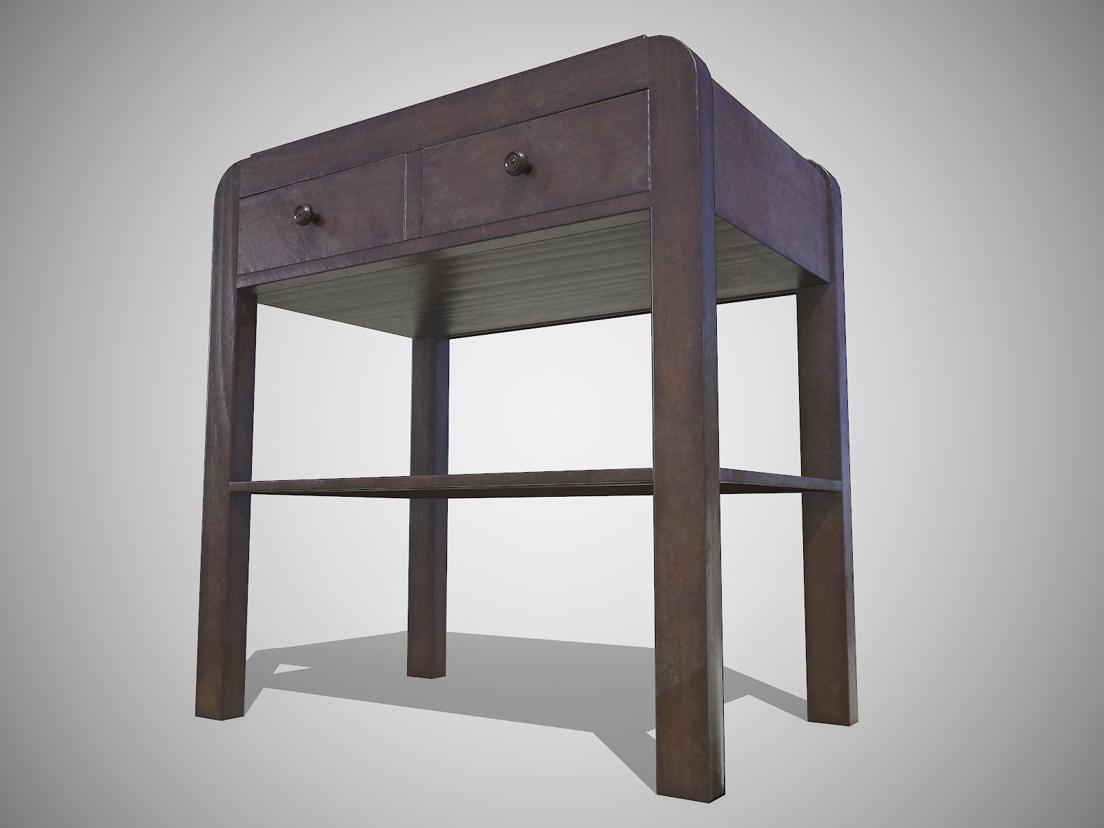 Retro Soviet TV Stand - Updated for 2021 Low-poly 3D model_3