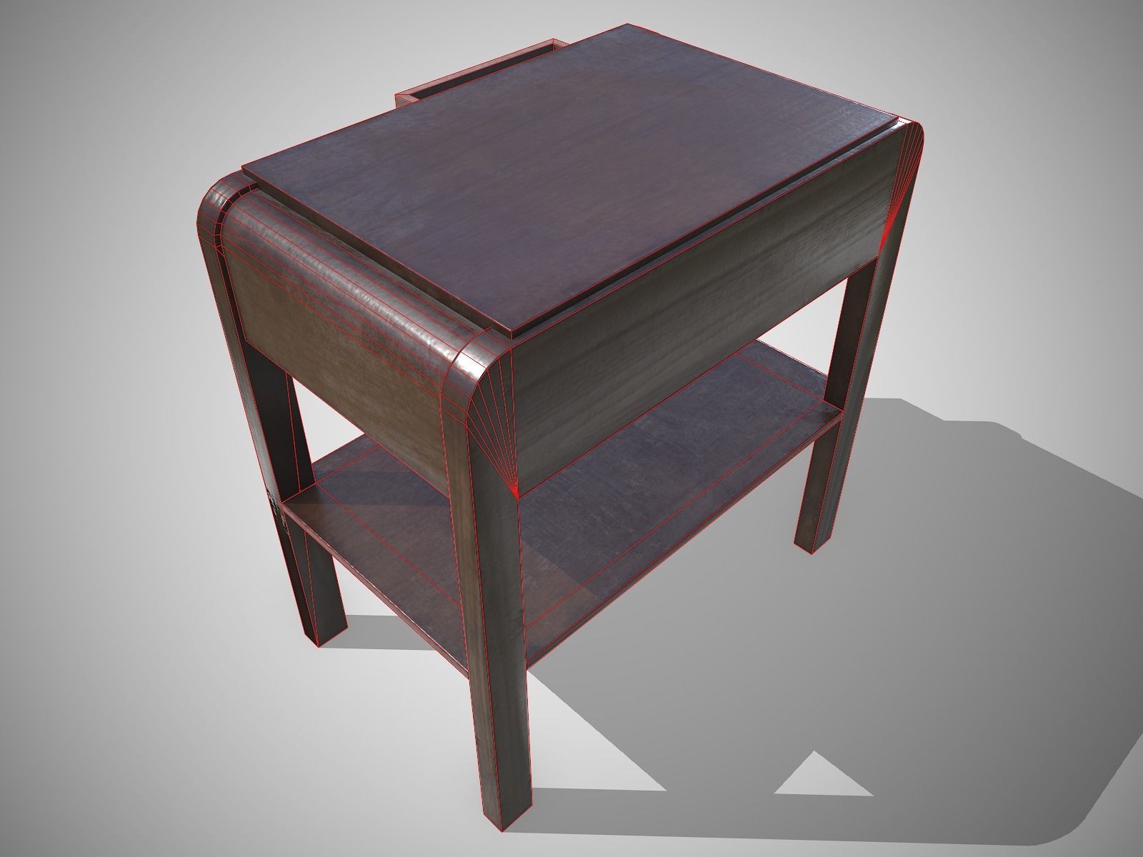 Retro Soviet TV Stand - Updated for 2021 Low-poly 3D model_11