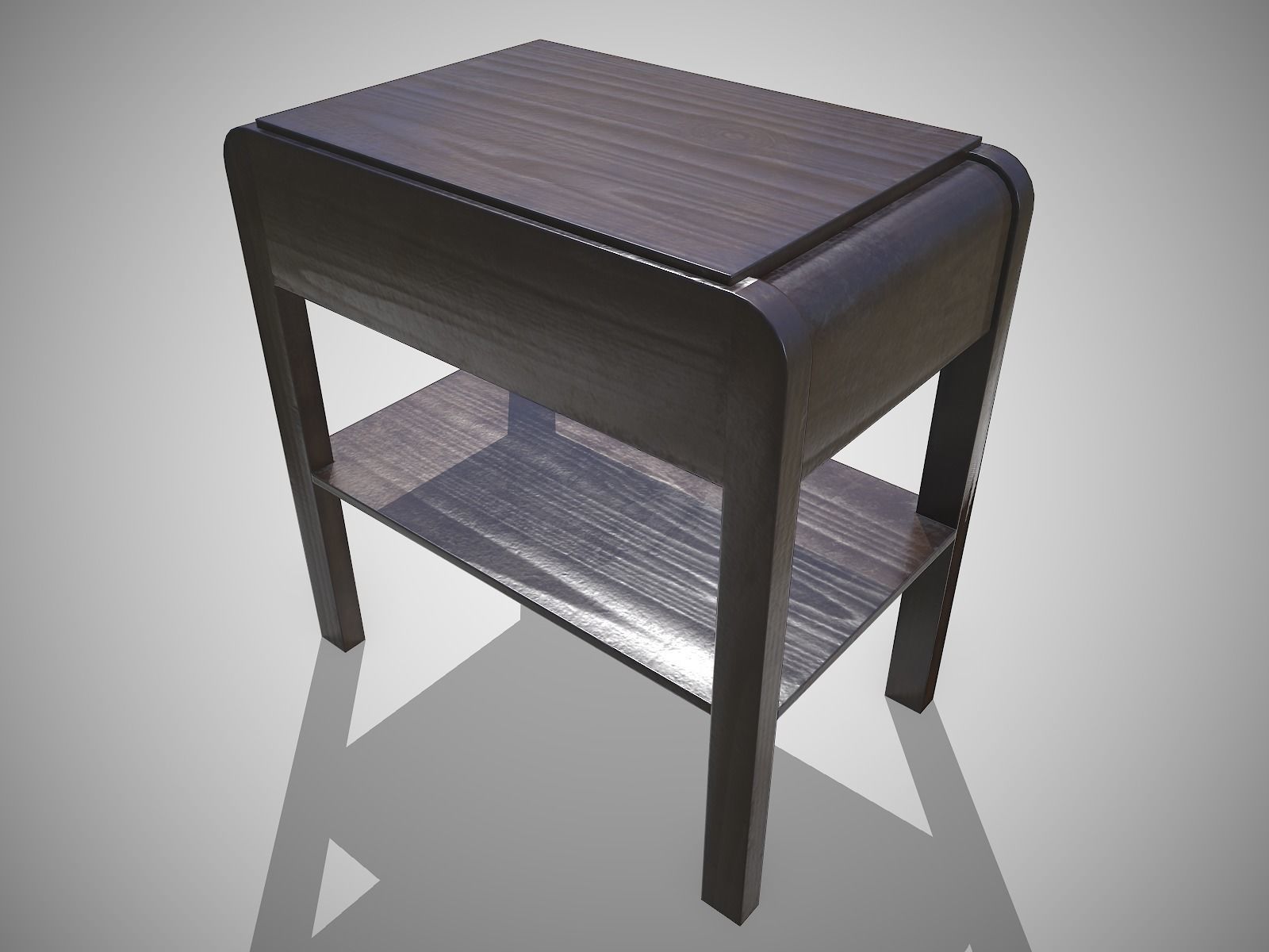 Retro Soviet TV Stand - Updated for 2021 Low-poly 3D model_7