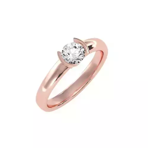 solitaire wedding engagement women ring 3dm stl render detail