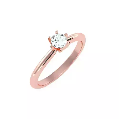 solitaire wedding engagement women ring 3dm stl render detail