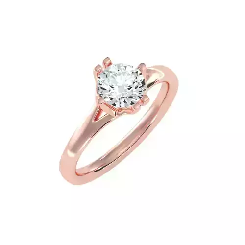 solitaire wedding engagement women ring 3dm stl render detail
