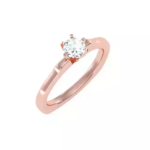 solitaire wedding engagement women ring 3dm stl render detail