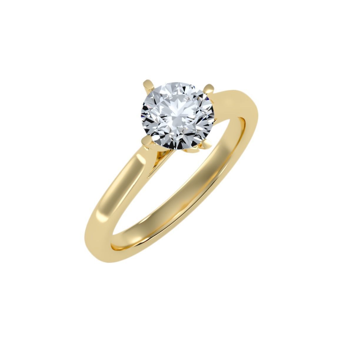 solitaire wedding engagement women ring 3dm render detail 3D print model_9